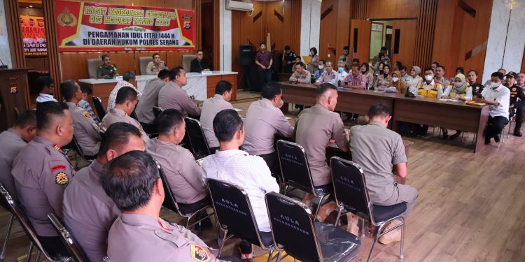 Sambut Lebaran, Polres Serang menggelar Rapat Koordinasi pengamanan Operasi Ketupat Maung 2023
