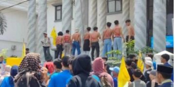 Oknum ASN Pandeglang Tabrak Presma UNMA Banten Saat Demo