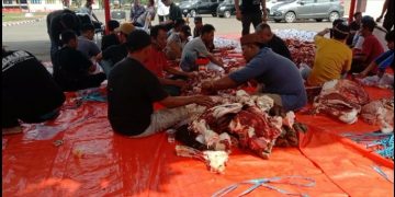 Polres Serang Potong 40 Ekor Hewan Kurban dan 16 Ekor Untuk Ponpes dan Yayasan Yatim Piatu