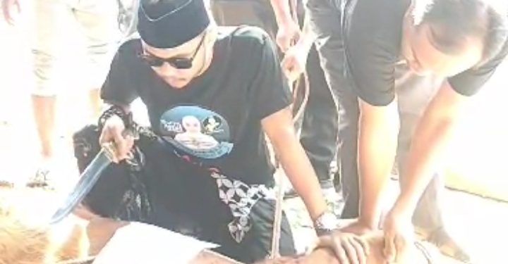 DPD PJBN (Paguron Jalak Banten Nusantara) Kota Serang Sembelih Hewan Qurban 1 Ekor Sapi