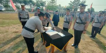 Kapolres Serang Pimpin Sertijab Wakapolres dan Kapolsek