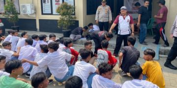 Polsek carenang Tangkap 34 Pelajar SMA Yang Akan Tawuran