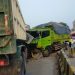Dump Truck Tabrak Kanstin Jalan Gegara Supir Ngantuk