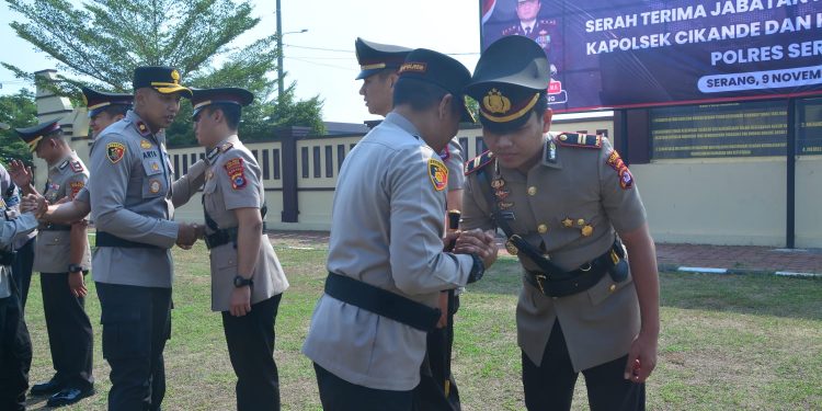Pimpin Sertijab, Kapolres Serang: ‘Kedepepankan Pendekatan Preemtif dan Preventif’