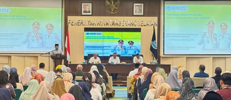 Dinas Pendidikan dan Kebudayaan Kota Tangerang Selatan menggelar acara Sosialisasi Pemberian Insentif bagi Kepala Sekolah dan Guru Swasta