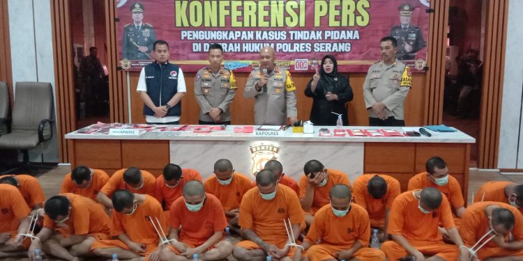 18 Pelaku Penyalahgunaan Narkoba Jenis Sabu Dibekuk Satresnarkoba Polres Serang