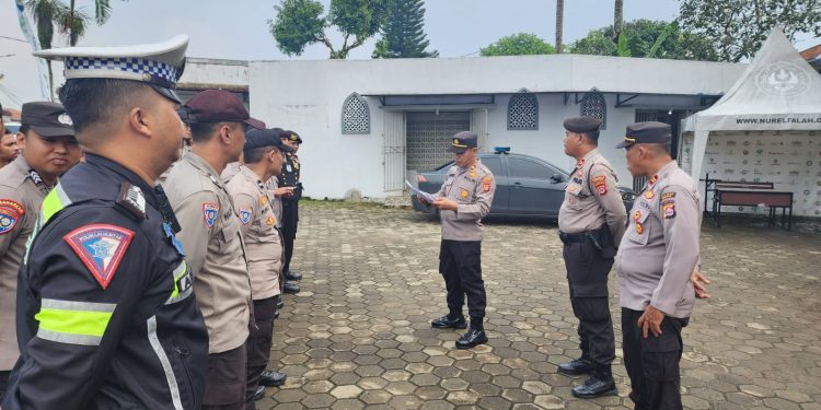 Puluhan Personil Dikerahkan Amankan Kunker Menparekraf di Ponpes Nur El Falah