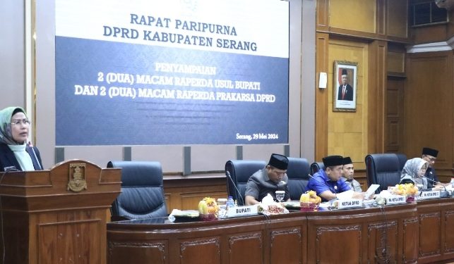 Bupati Serang Laporkan Dua Macam Raperda
