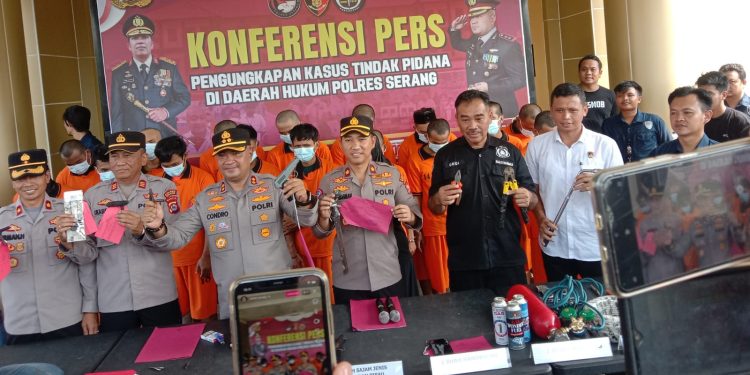 Gelar Operasi Sikat, Polres Serang Ringkus 16 Penjahat