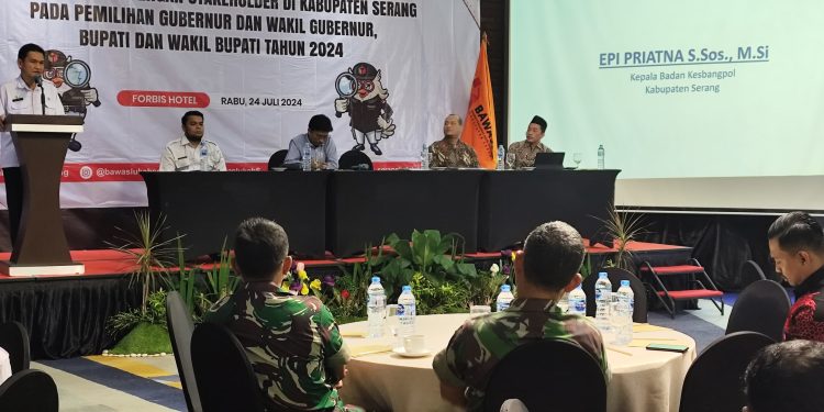 Gakkumdu Satreskrim Polres Serang Hadiri Rakor Persiapan Pilkada Serentak