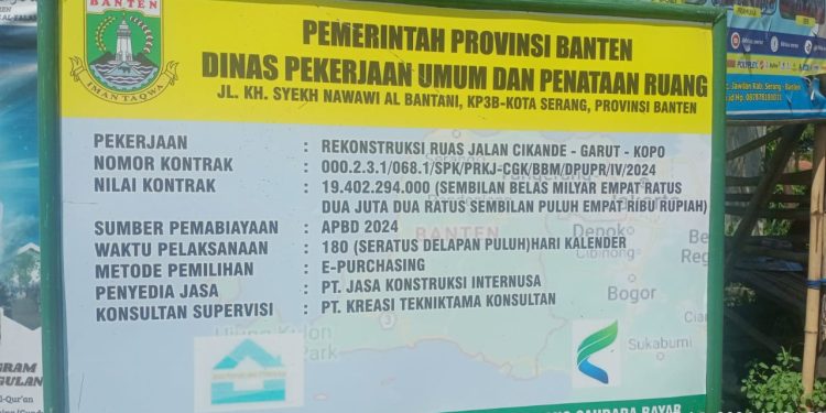 Pekerjaan Rekontruksi Ruas Jalan CGK Diduga Tidak Sesuai KAK