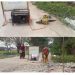 Rekontruksi Jalan Cibening -Cibomo Dalam Pelaksanaannya Di duga Gunakan Tabung Gas 3 Kg Bersubsidi.