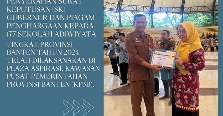 177 Sekolah Swasta dan Negeri Terima Penghargaan Adiwiyata Dari Pemprov Banten
