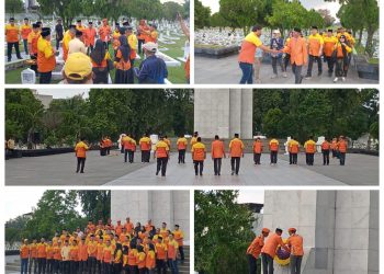Kosgoro 1957 Sumut Apresiasi HM Soeharto jadi Pahlawan Nasional saat Tabur Bunga di Taman Makam Pahlawan Medan
